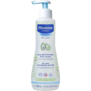 Mustela No-Rinse Cleansing Water Βρεφικό-Παιδικό Καθαριστικό Υγρό Χωρίς Ξέᴨλυμα 300ml