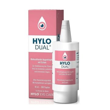 Ursapharm Hylo Dual Οφθαλμικές Σταγόνες με Υαλουρονικό Οξύ για Ξηροφθαλμία 10ml