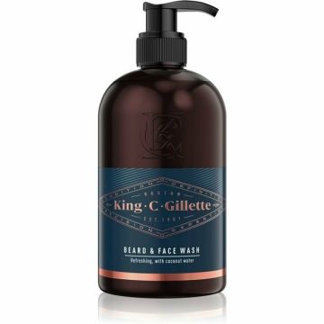 Gillette King C Beard & Face Wash Gel Ανδρικό Gel Καθαρισμού για τα Γένια & το Πρόσωπο με Νερό Καρύδας 350ml