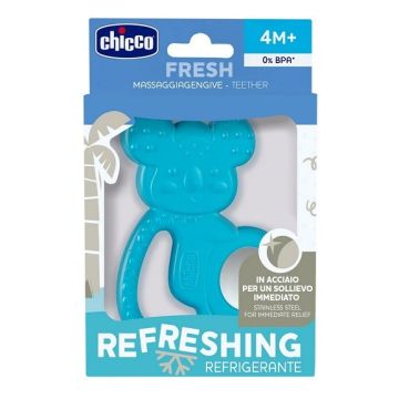 Chicco Μασητικός Κρίκος Οδοντοφυΐας Koala Blue Χωρίς BPA από Σιλικόνη για 4m+ Μπλε 1τμχ