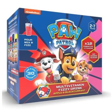 Health Fuel Paw Patrol Multivitamin Fizzy Drink Παιδικές Πολυβιταμίνες Μήλο & Φραγκοστάφυλο 2-7 Ετών 30 φακελάκια