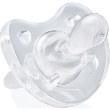 Chicco Physio Soft Ανατομική Πιπίλα Σιλικόνη Διάφανο Λευκό Χρώμα 16-36m, 1τεμ