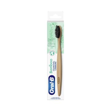 Oral-B Bamboo Toothbrush, Οδοντόβουρτσα απο Μπαμπού με Άθρακα, Μαύρη 1τεμ