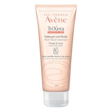 Avene Trixera Nutrition Nettoyant Nutri-fluide, Λεπτόρρευστο Καθαριστικό για την Ξηρή Επιδερμίδα, Πρόσωπο & Σώμα, 100ml