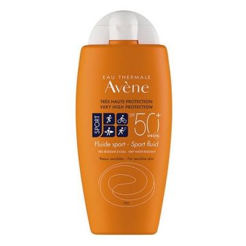 Avene Fluide Sport SPF50+ Αντιηλιακό Γαλάκτωμα για Πρόσωπο & Σώμα Ιδανικό για Αθλητικές Δραστηριότητες, 100ml