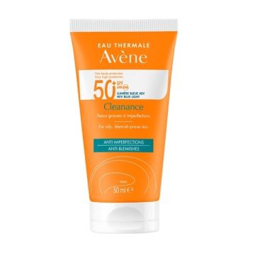 Avene Cleanance Solaire SPF50+ Αντιηλιακό Προσώπου για λιπαρό δέρμα ή δέρμα με τάση ακμής 50ml.