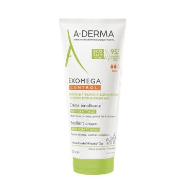 A-Derma Exomega Control Emollient Cream Ενυδατική Κρέμα Ανάπλασης Σώματος για Ξηρές Επιδερμίδες 200ml