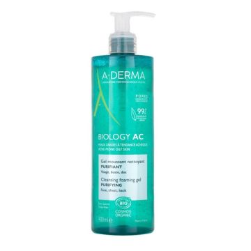 A-Derma Biology AC Cleansing Foaming Gel Purifying Τζελ Καθαρισμού Προσώπου 400ml