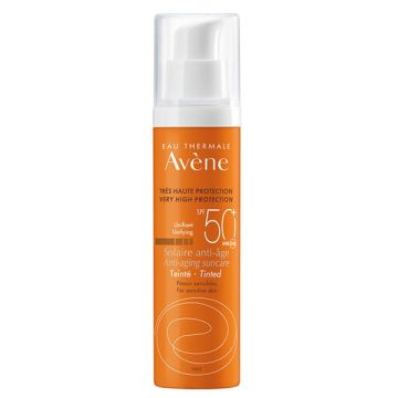 Avene Solaire Anti Age Teinte SPF50+ Αντιγηραντική Αντηλιακή Κρέμα Προσώπου με Χρώμα Χωρίς Άρωμα για Ευαίσθητο Δέρμα 50ml