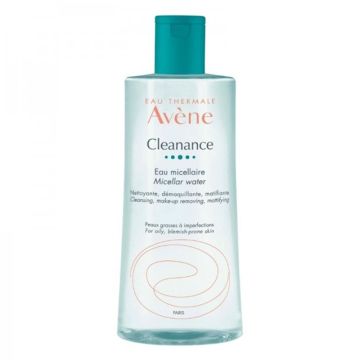 Avene Cleanance Nettoyante, Νερό Καθαρισμού Προσώπου & Ματιών για Λιπαρό Δέρμα / Με Τάση Ακμής, 400ml