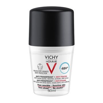 VICHY HOMME 48H 'NO TRACE' DEODORANT ROLL-ON ΚΑΤΑ ΤΗΣ ΕΦΙΔΡΩΣΗΣ 50ML