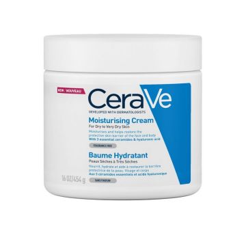  CeraVe Moisturising Cream Ενυδατική Κρέμα Προσώπου και Σώματος με Ceramides και Υαλουρονικό Οξύ 454gr