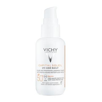 Vichy Capital Soleil UV-Age Daily Tinted Light SPF50+ Λεπτόρρευστο Αντιηλιακό Προσώπου με Χρώμα, 40ml