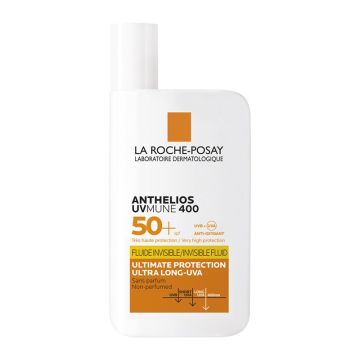 La Roche Posay Anthelios Uvmune 400 Invisible Fluid SPF50+ Αντηλιακό Γαλάκτωμα Προσώπου Λεπτόρρευστης Υφής Χωρίς Άρωμα 50ml