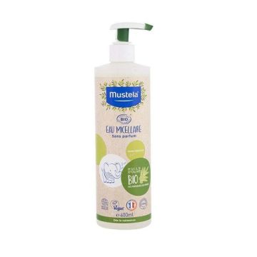 Mustela Bio Organic Μικκυλιακό Νερό Γιά Πρόσωπο & Σώμα Χωρίς Άρωμα Με Aloe & Olive Oil 400ml