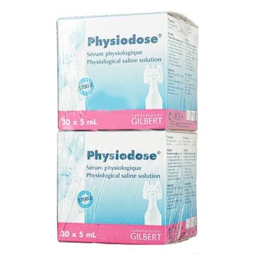 Physiodose 2 x  Στείρος Φυσιολογικός Ορός σε Αμπούλες μιας Δόσης 2 x 30αμπούλες x 5ml/αμπ.