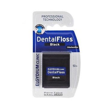 Elgydium Dental Floss Black Chlorhexidine 50m
