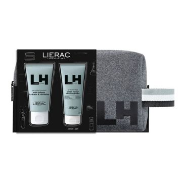 Lierac Promo Homme Energizing Moisturizing Gel 50ml & All-Over Shower Gel 50ml & Δώρο Pouch 1 Τεμάχιο