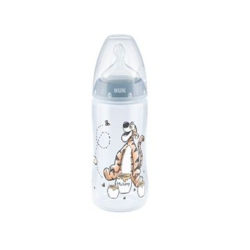 NUK FIRST CHOICE PLUS DISNEY WINNIE THE POOH ΜΠΙΜΠΕΡΟ ΠΟΛΥΠΡΟΠΥΛΕΝΙΟΥ (PP) 300ml ΜΕ ΘΗΛΗ ΣΙΛΙΚΟΝΗΣ