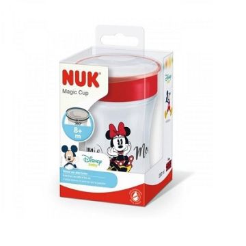 Nuk Magic Cup Minnie Εκπαιδευτικό Ποτηράκι με Καινοτόμο Χείλος & Προστατευτικό Καπάκι 8M+ 230ml