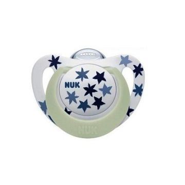 Nuk Star Νight Ορθοδοντική Πιπίλα Σιλικόνης με Θήκη 6-18m 1τεμ