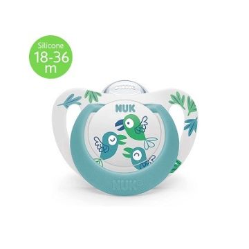 Nuk Star Ορθοδοντική Πιπίλα Σιλικόνης με Θήκη 18-36m 1τμχ