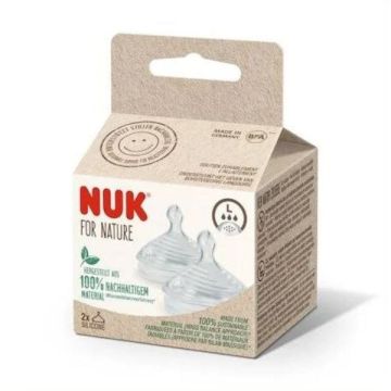 Nuk Μέγεθος Large Θηλές από Σιλικόνη Γρήγορης Ροής για 6+ μηνών 2τμχ