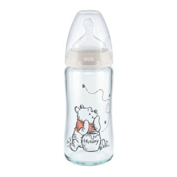  Nuk Μπιμπερό First Choice Plus Winnie για 0-6 μηνών Γκρι 240ml 