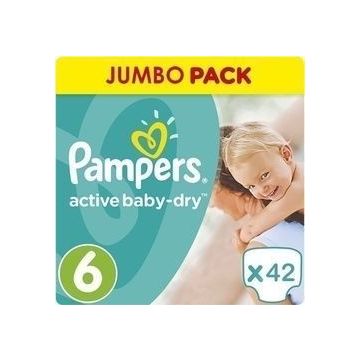 PAMPERS ACTIVE BABY DRY JUMBO PACK Νο 6 (15+kg) ΒΡΕΦΙΚΕΣ ΠΑΝΕΣ 42 ΤΜΧ