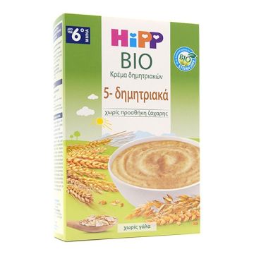 Hipp Κρέμα 5-Δημητριακά Βιολογικής Καλλιέργειας από τον 6ο μήνα 200g