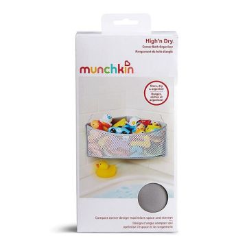 Munchkin High’n Dry Corner Bath Organiser Θήκη Οργάνωσης Παιχνιδιών για το Μπάνιο, 1τεμ