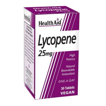 Health Aid Lycopene 25mg Λυκοπένιο Συμπλήρωμα Διατροφής για Αντιοξειδωτική Δράση, 30 Κάψουλες