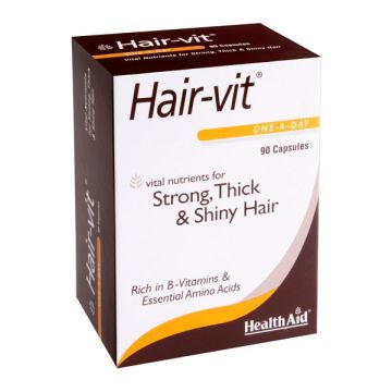 Health Aid Hair-Vit 90 κάψουλες για δυνατά, λαμπερά και όμορφα μαλλιά