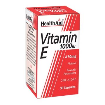 Health Aid Vitamin E 1000iu Συμπλήρωμα Διατροφής με Βιταμίνη Ε για Ενδυνάμωση & Αντιοξειδωτική Δράση 30 Κάψουλες
