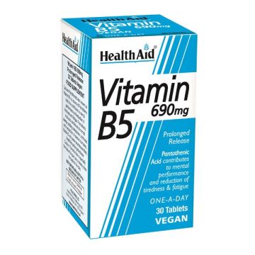 HealthAid Vitamin B5 690mg Συμπλήρωμα Διατροφής με Βιταμίνη Β 30 ταμπλέτες