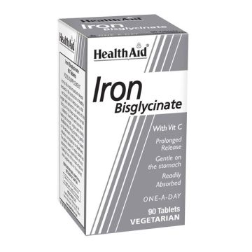 HEALTH AID IRON BISGLYCINATE WITH C 90 ΦΥΤΙΚΕΣ ΚΑΨΟΥΛΕΣ