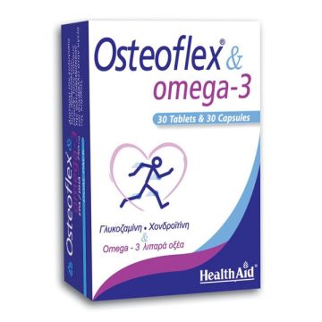 Health Aid Osteoflex & Omega 3 Dual Pack Συμπλήρωμα Διατροφής Ευκίνητες Αρθρώσεις & Υγιές Κυκλοφοριακό 30 κάψουλες & 30 ταμπλέτες