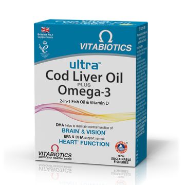 VITABIOTICS ULTRA 2 IN 1 COD LIVER OIL 60CAPS