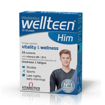 Vitabiotics Wellteen Him Συμπλήρωμα Διατροφής για Εφήβους & Νέους Άντρες 30 Tabs