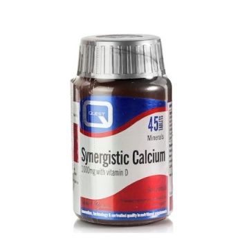 QUEST VITAMINS SYNERGISTIC CALCIUM 1000mg ΜΕ ΒΙΤΑΜΙΝΗ D 45 ΤΑΜΠΛΕΤΕΣ