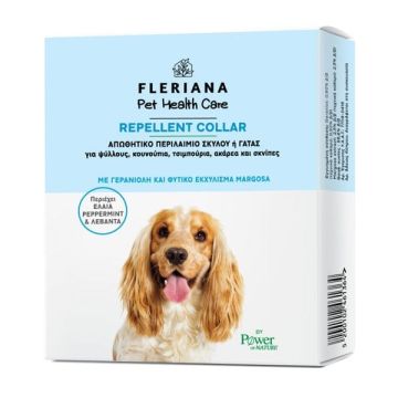 Power Health Fleriana Pet Health Care Repellent Collar Απωθητικό Περιλάιμιο Σκύλου ή Γάτας 68cm 1τεμ