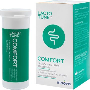 INNOVIS HEALTH - LACTOTUNE COMFORT - ΣΥΜΠΛΗΡΩΜΑ ΔΙΑΤΡΟΦΗΣ ΠΡΟΒΙΟΤΙΚΩΝ ΠΡΕΒΙΟΤΙΚΩΝ ΓΙΑ ΤΗΝ ΥΓΕΙΑ ΤΟΥ ΠΕΠΤΙΚΟΥ - 30 ΚΑΨΟΥΛΕΣ
