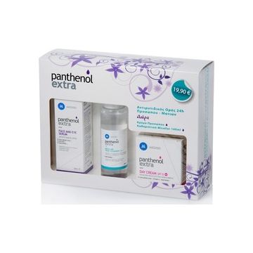 Pantenol Extra Face & Eye Serum 30ml & Δώρα Panthenol Extra Micellar True Cleanser 3 in 1 100ml & Day Cream SPF15 50ml