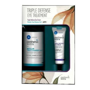 PANTHENOL EXTRA TRIPLE DEFENSE EYE CREAM 25ML+ΔΩΡΟ MICELLAR TRUE CLEANSER 3IN1 500ML