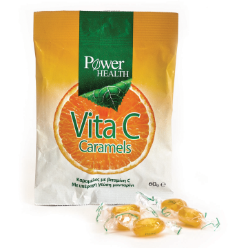 Power Health Vita C Caramels Καραμέλες με Βιταμίνη C με γεύση Μανταρίνι, 60g