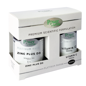 Power Health Platinum Range Zinc Plus D3 15mg/2000iu 30 ταμπλέτες & Vitamin C 1000mg 20 ταμπλέτες