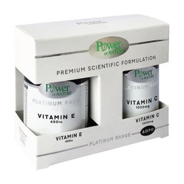Power Health Platinum Range Vitamin E 400IU 30 κάψουλες & Δώρο Vitamin C 1000mg 20 κάψουλες