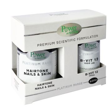 Power Health Platinum Range Συμπλήρωμα Διατροφής για τα Μαλλιά, τα Νύχια και το Δέρμα Hairtone,Nails & Skin 30 Κάψουλες & ΔΩΡΟ B-Vit12, 20 Κάψουλες