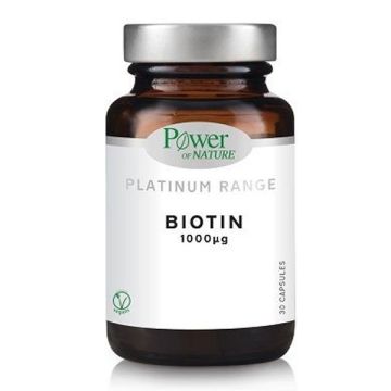 Power Health Platinum Range Biotin 1000mg Συμπλήρωμα για την Υγεία Των Μαλλιών & Του Δέρματος 30caps