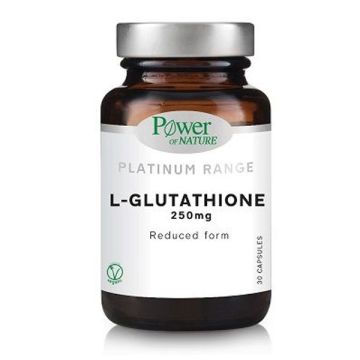 Power Health Platinum Range L-Glutathione 250mg  Αντιοξειδωτική & Αντιφλεγμονώδη Προστασία 30 Φυτικές Κάψουλες